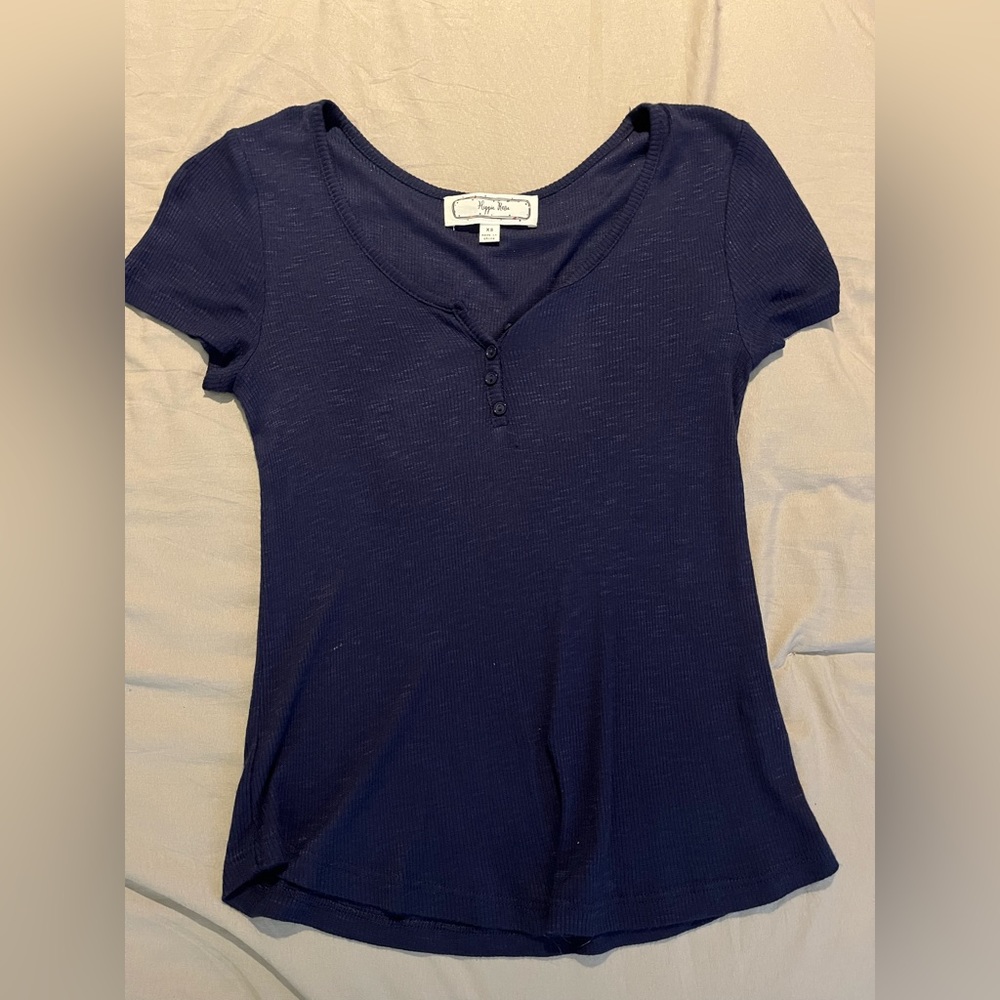Blue Hippie Rose top